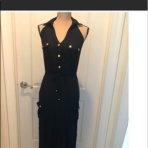 Black 2b Bebe Cargo Halter Maxi Dress
